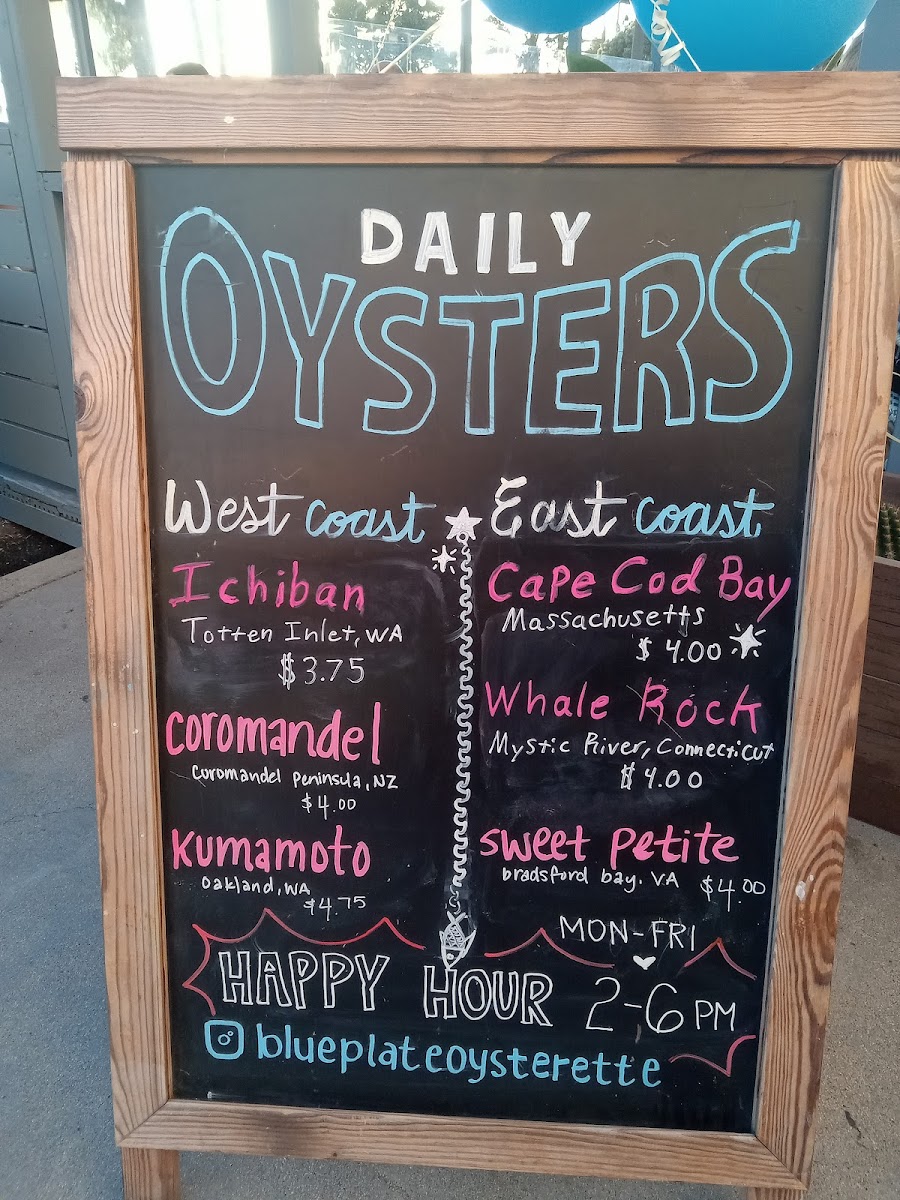 Blue Plate Oysterette Menu - Image 2